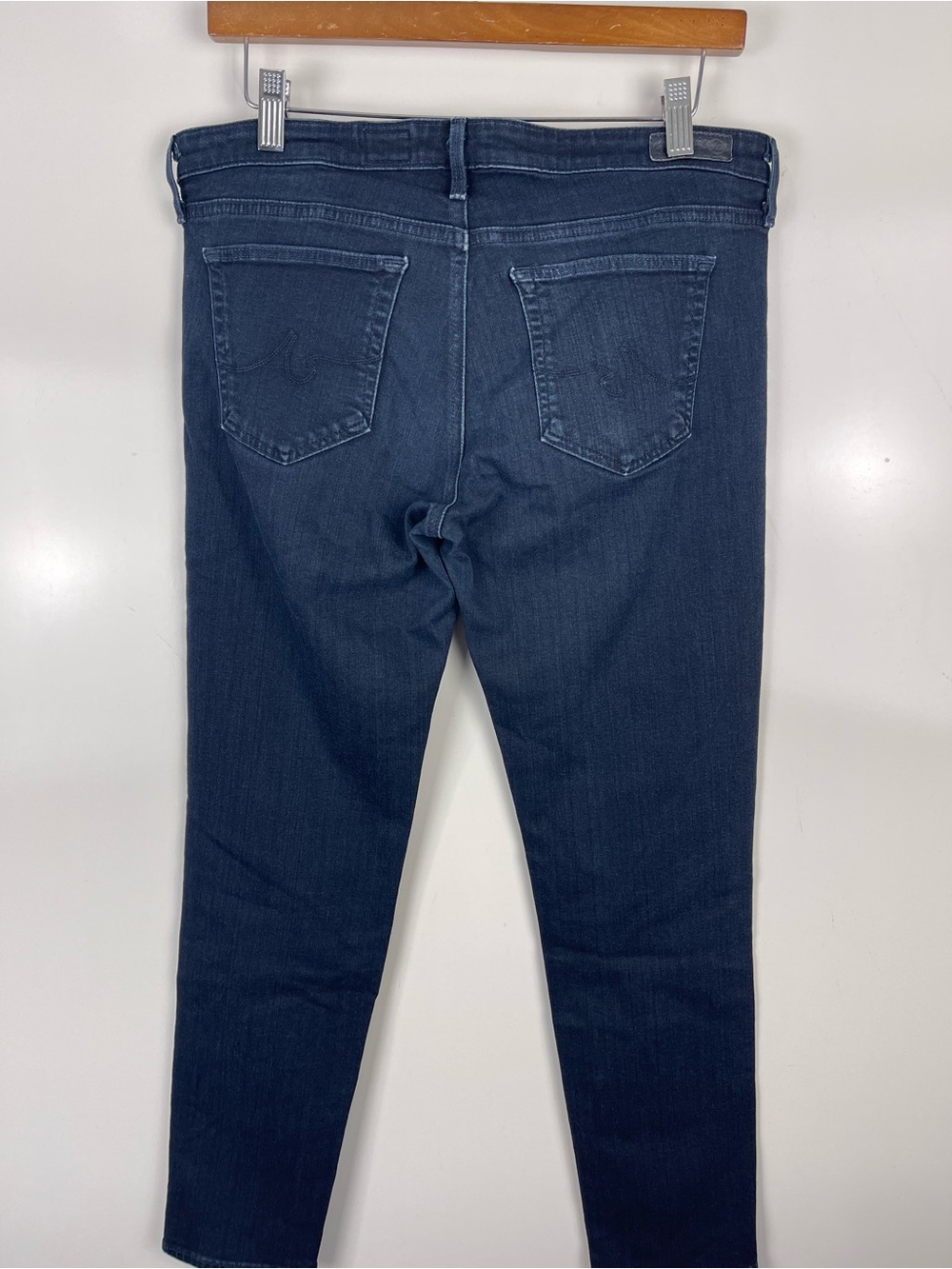 AG Jeans The Stevie Ankle Slim Straight Jeans Women’s Size 31R Dark Wash Blue - Picture 6 of 8